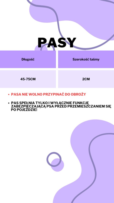 Pas bezpieczeństwa MISIOWANKI/ CHOCO CHIC